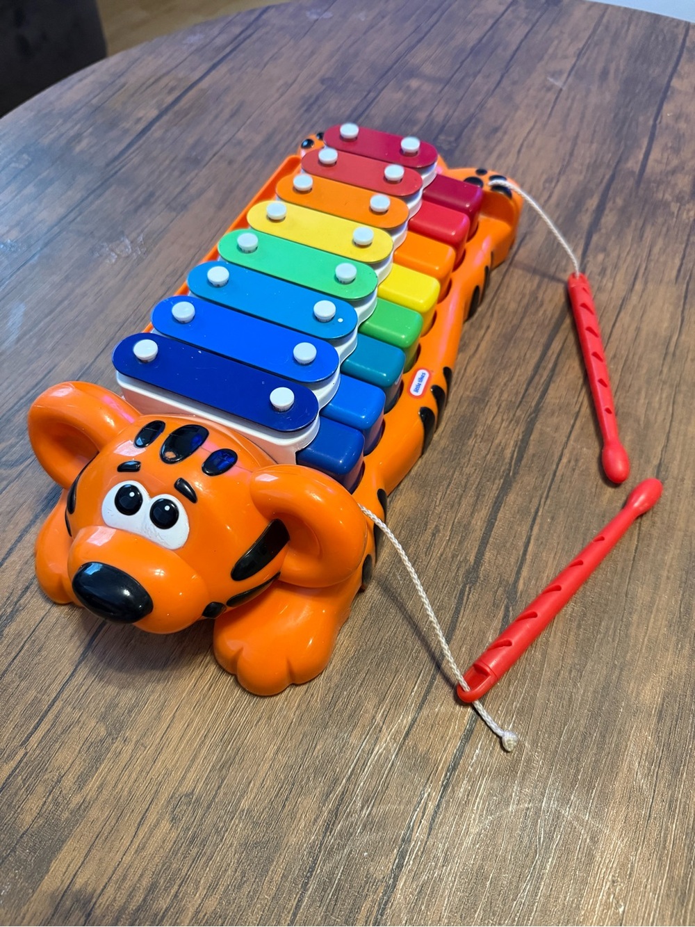 Xylophone Rainbow Tiger Pull-Along Toy Baby Toddler Music Toy